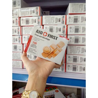 Miếng dán urgo đủ kích thước, miếng dán ơ gâu 100 miếng aid first