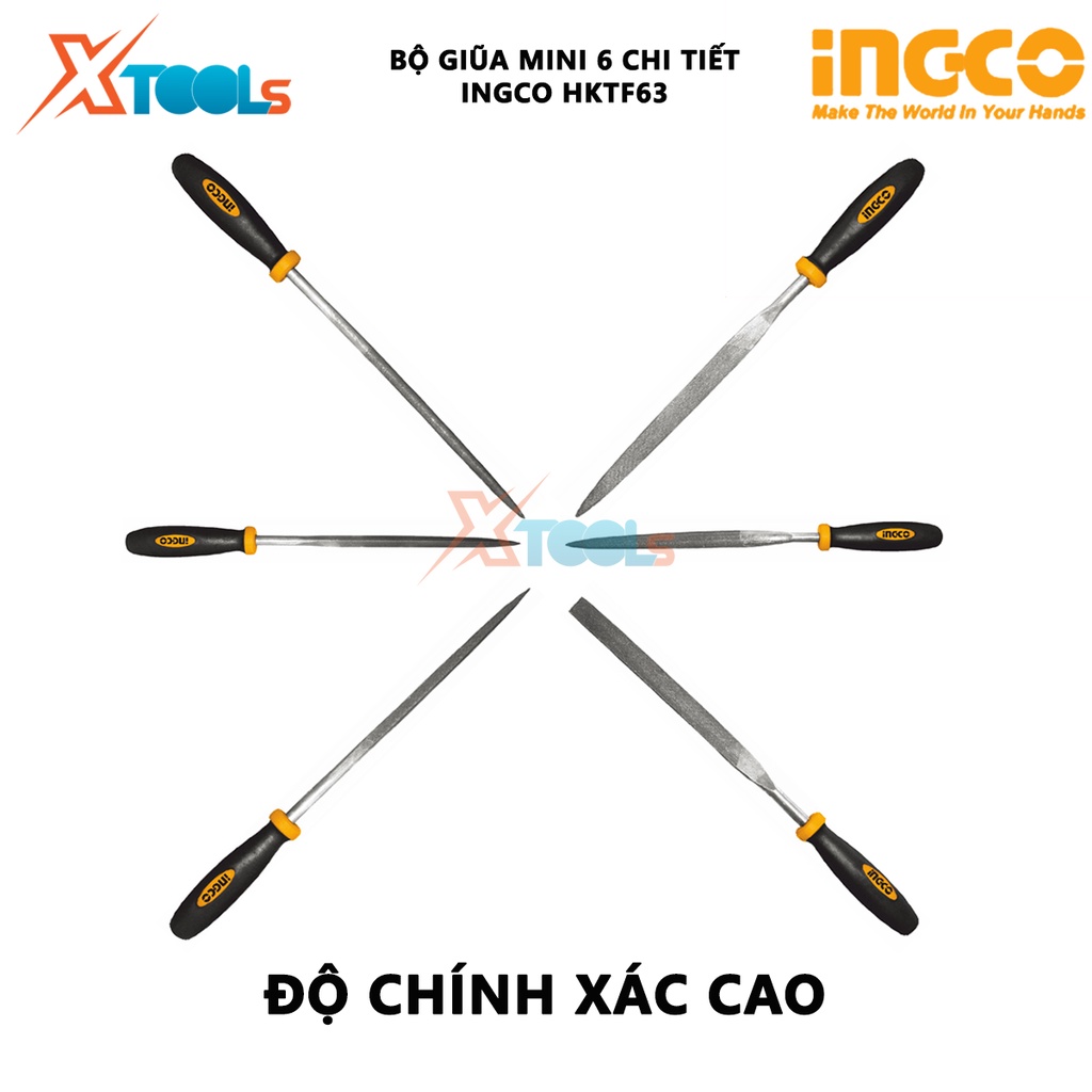 Bộ giũa mini 6 chi tiết INGCO HKTF63