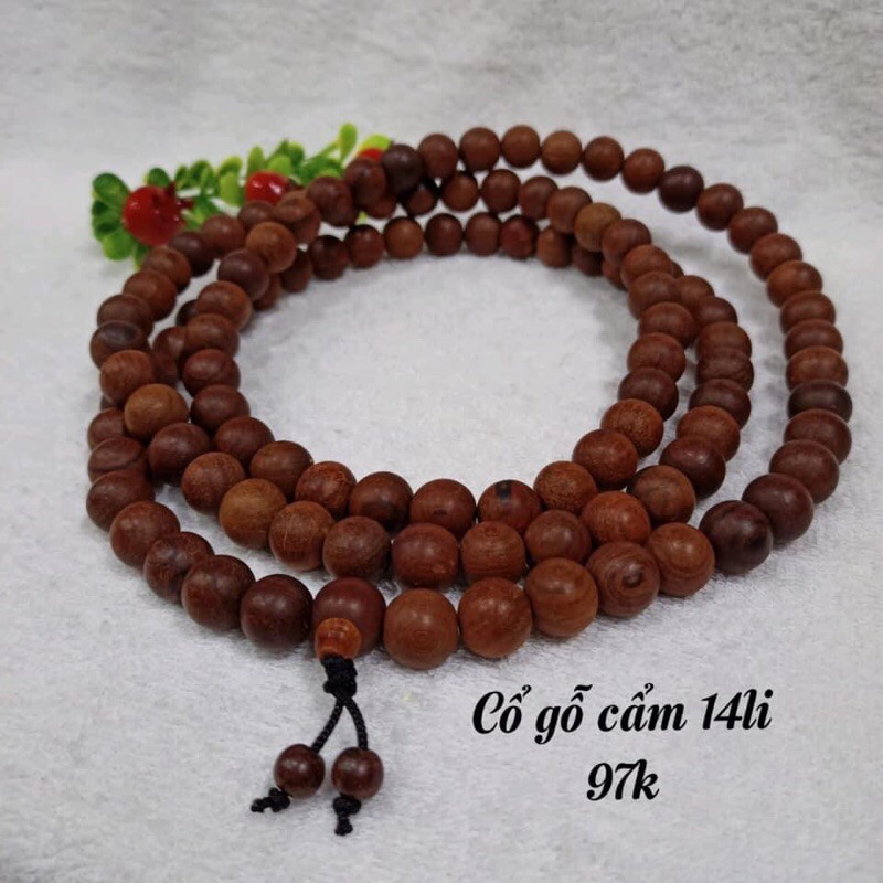 Chuỗi 108 hạt gỗ cẩm