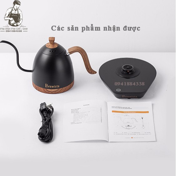 Ấm Điện Kiểm Soát Nhiệt Độ Brewista Artisan 600ml - Ấm Cổ Ngỗng Rót Pour Over