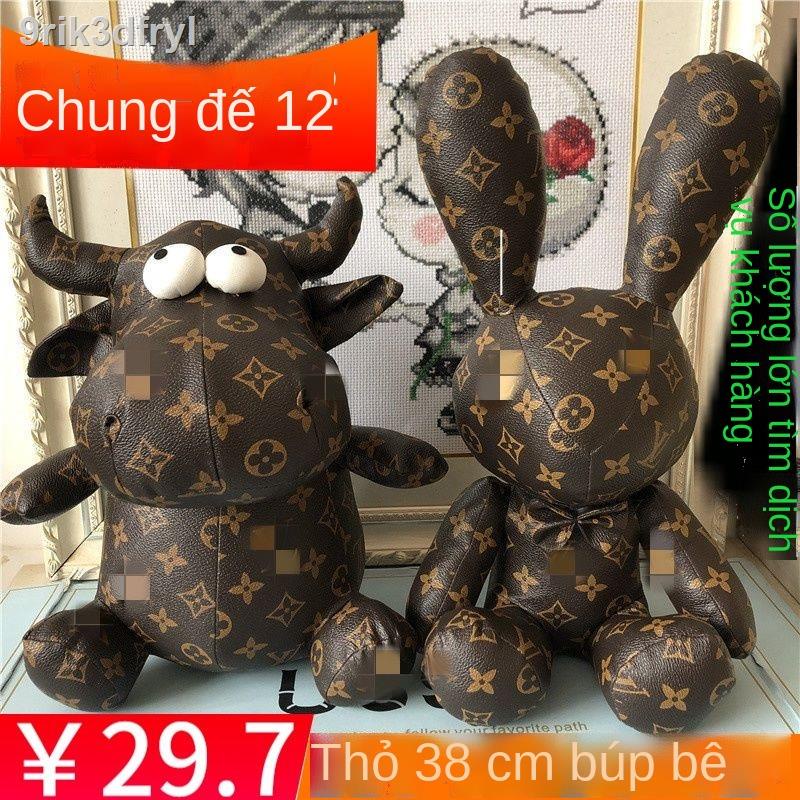 ▧♈❒Đồ trang trí búp bê gấu trúc mới của L dễ thương thỏ lớn lão thị mặt dây chuyền phụ kiện nhà