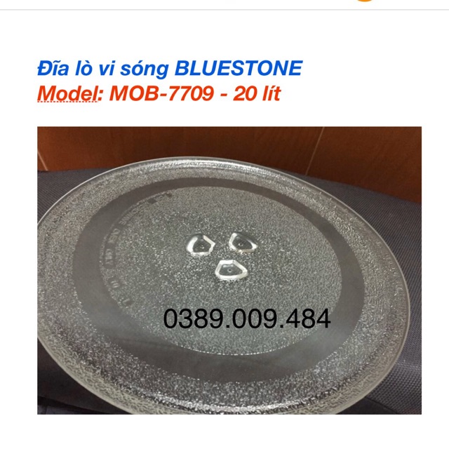 Đĩa lò vi sóng Bluestone MOB-7709 (20 lít)