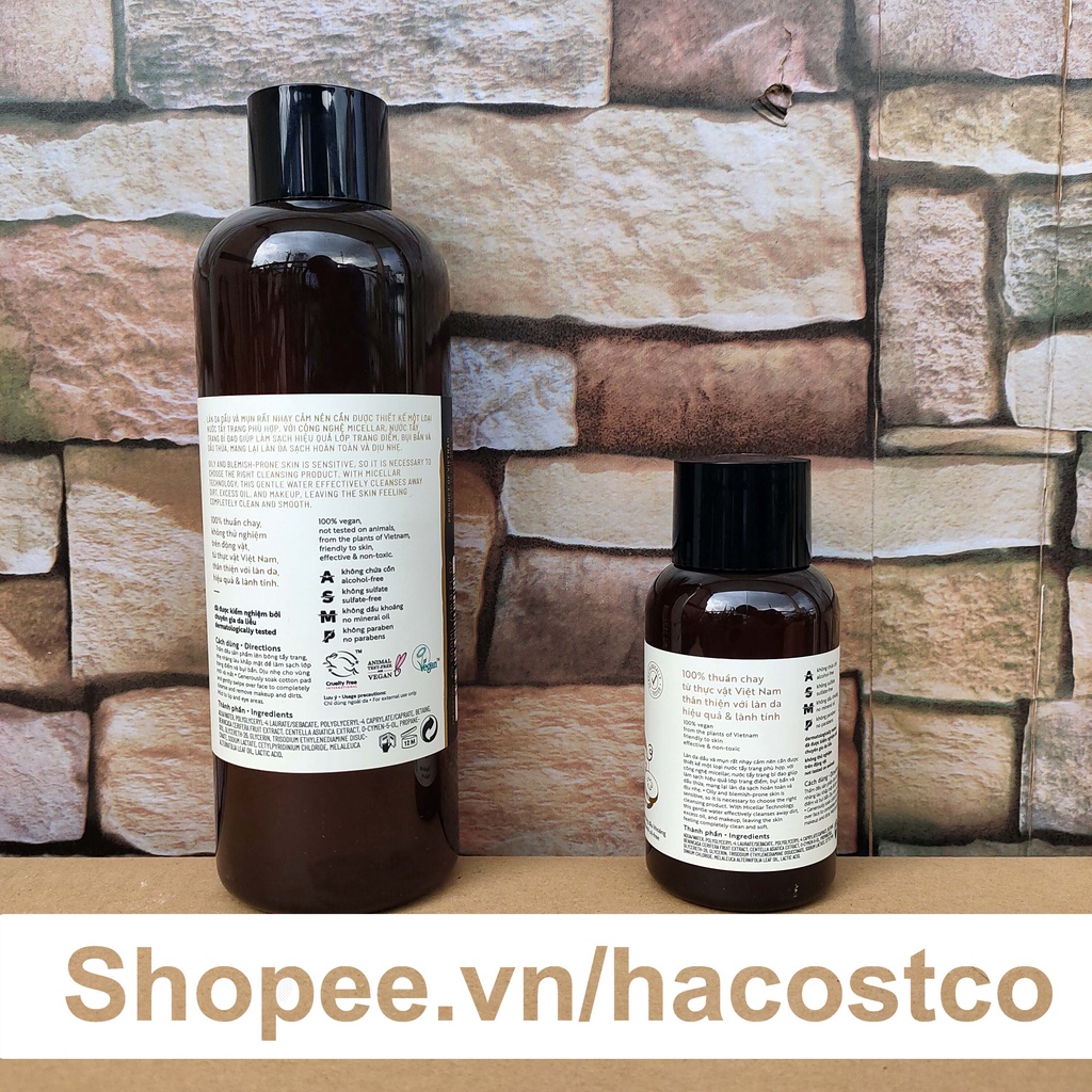 Nước tẩy trang Cocoon nước tẩy trang bí đao 500ml , 140ml phù hợp da dầu mụn nhạy cảm Hong1008