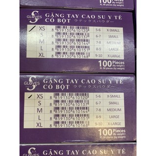 găng tay cao su y tế