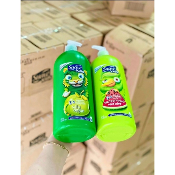 Tắm Gội Suave Kids Dưa Hấu, Táo