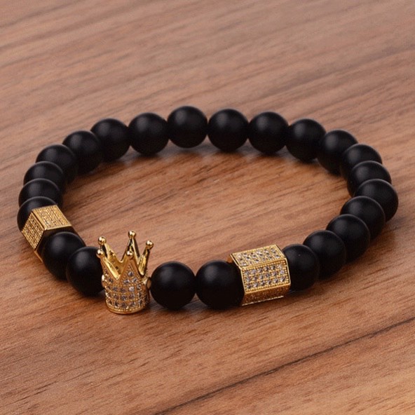 Hạt Trụ Lục Giác đính kim cương thời trang - Charm Phụ Kiện Vòng Tay Phong Thuỷ Trang Sức Nam, Nữ Kim Loại Đồng Zircon