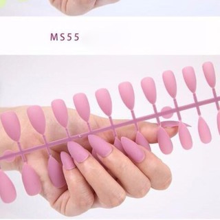 Bộ 24 miếng móng tay giả màu đỏ