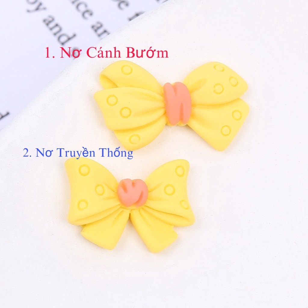 C202 - Charm slime/ Dụng Cụ Trang Trí [Ko Keo &amp; Nút] Hình Nơ Trang Trí Xinh Xắn