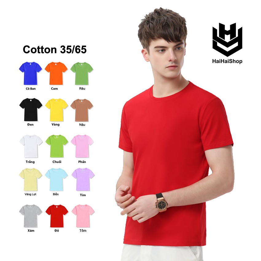 Áo Thun Trơn Nam Nữ Cổ Tròn Nhiều Màu, Chính Hãng Ken T-Shirt