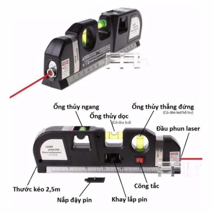 Thước đo Nivo Laze - thước đo đa năng laser Hàng Mới