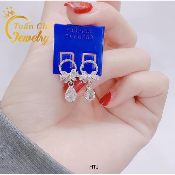 HÀNG MỚI VỀ Bông Tai Nữ- Khuyên Tai Bạc Kiểu Dáng Nơ Thanh Lịch, Mẫu Mới Nhất