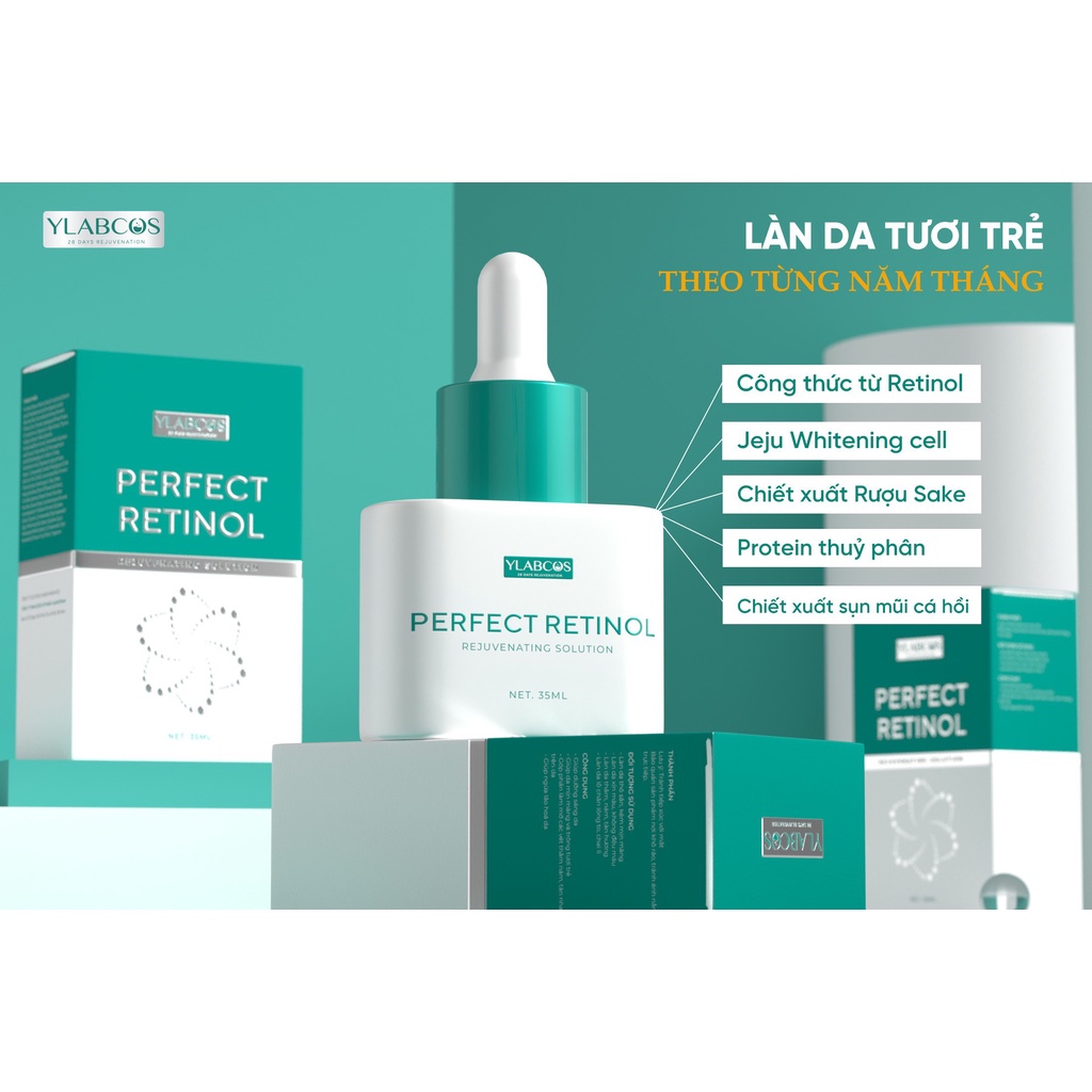 Kem Trẻ Hóa Retinol Ylabcos,Giúp dưỡng da,giúp da mịn màng,tười trẻ,làm mờ các vết thâm nám,tàn nhang trên da