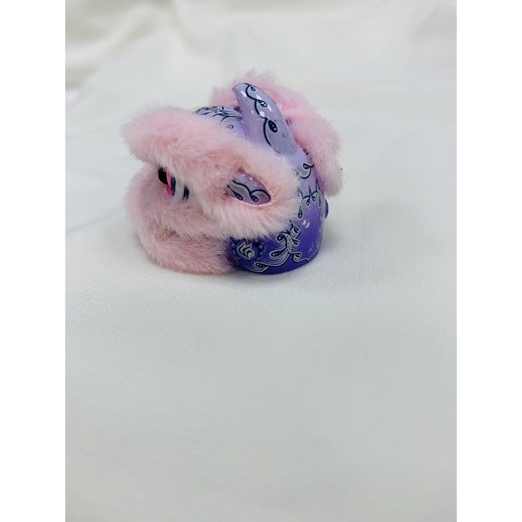 Móc Chìa Khóa Hình Sư Tử Bằng Nhựa Resin Thời Trang Dùng Làm Quà Tặng 毛毛-紫粉