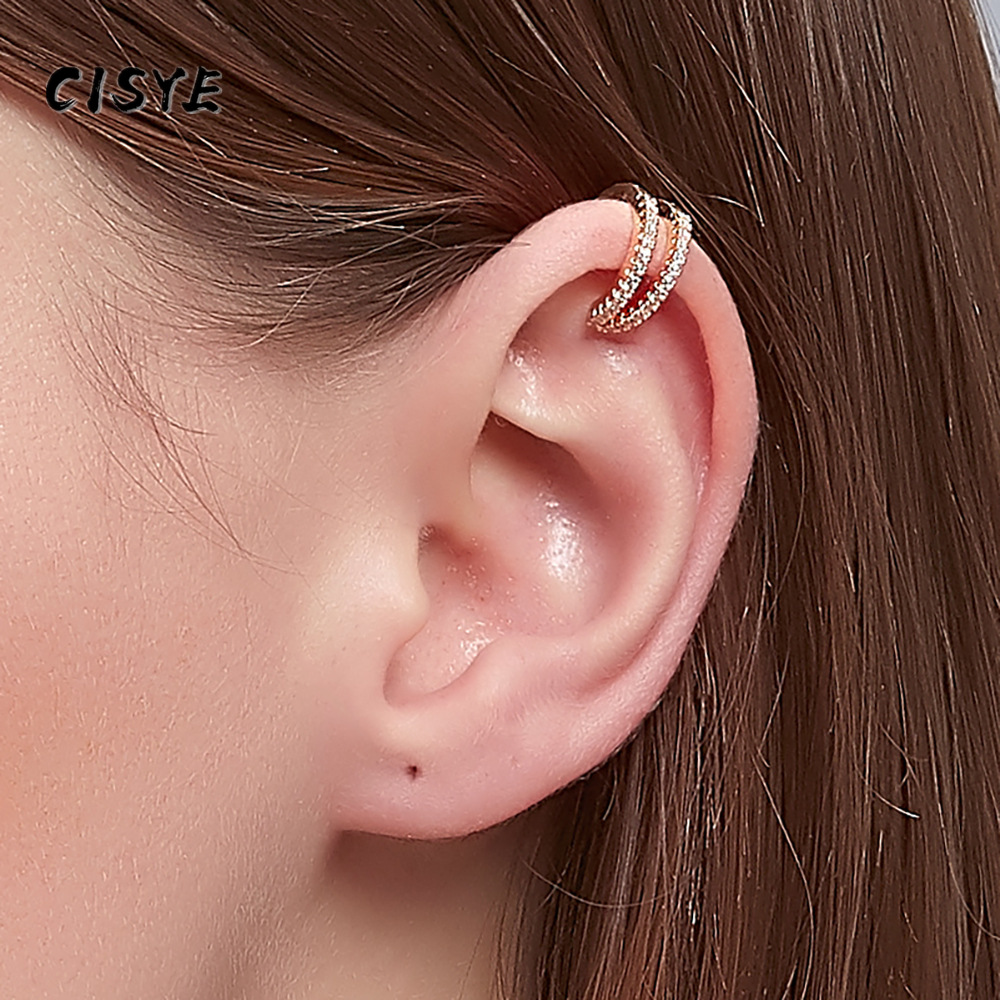 10 Kinds Of  Earrings Zirconium Ear Cuff Wrap Earrings No Pierce Cartilage Earrings Ear Cuff Ear Clip Fake Piercing