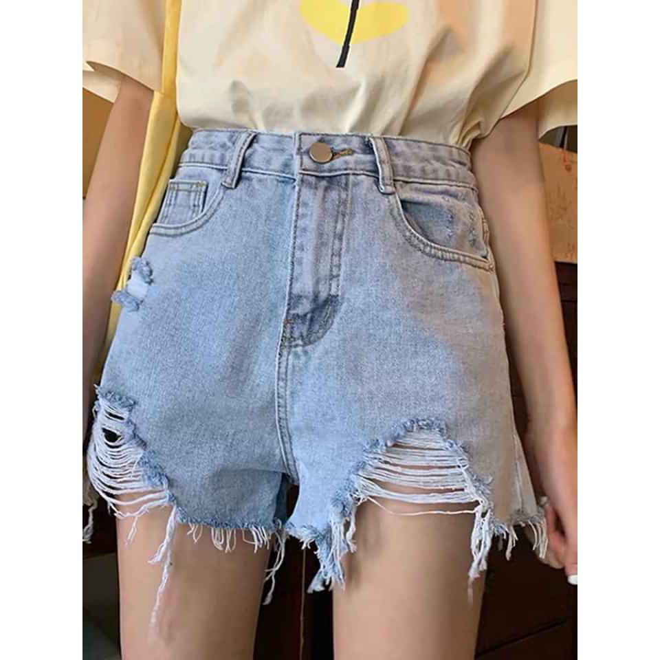 Quần Short Jean Cạp Cao 2Hand