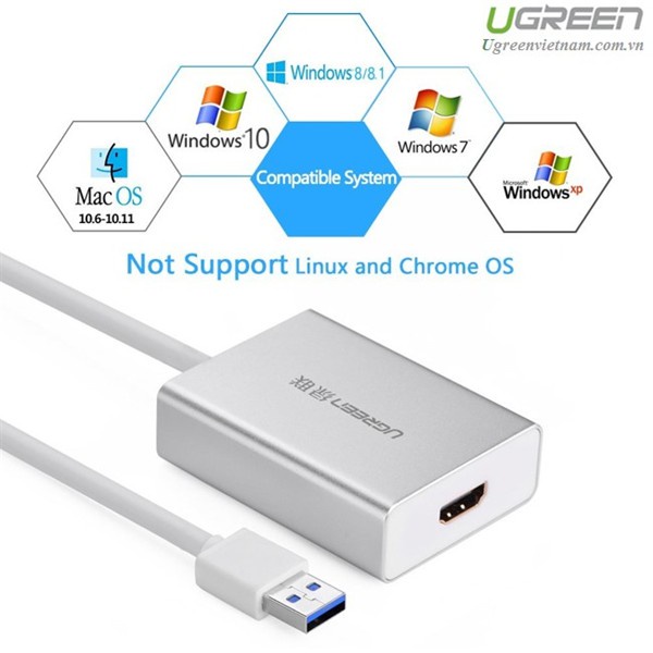 Cáp USB 3.0 to HDMI chính hãng Ugreen 40229