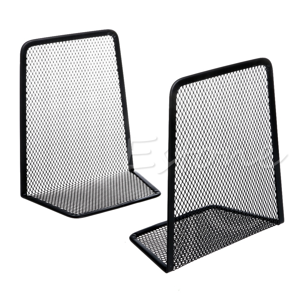 Whi Set 2 Giá Đỡ Sách Tạp Chí Bằng Thép Không Gỉ Dạng Lưới Để Bàn Văn Phòng / Nhà Ở