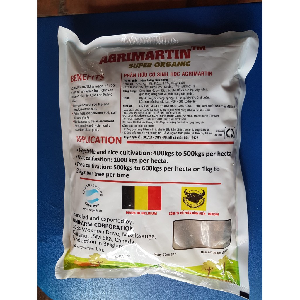 Phân gà Agrimatin nhập khẩu Bỉ