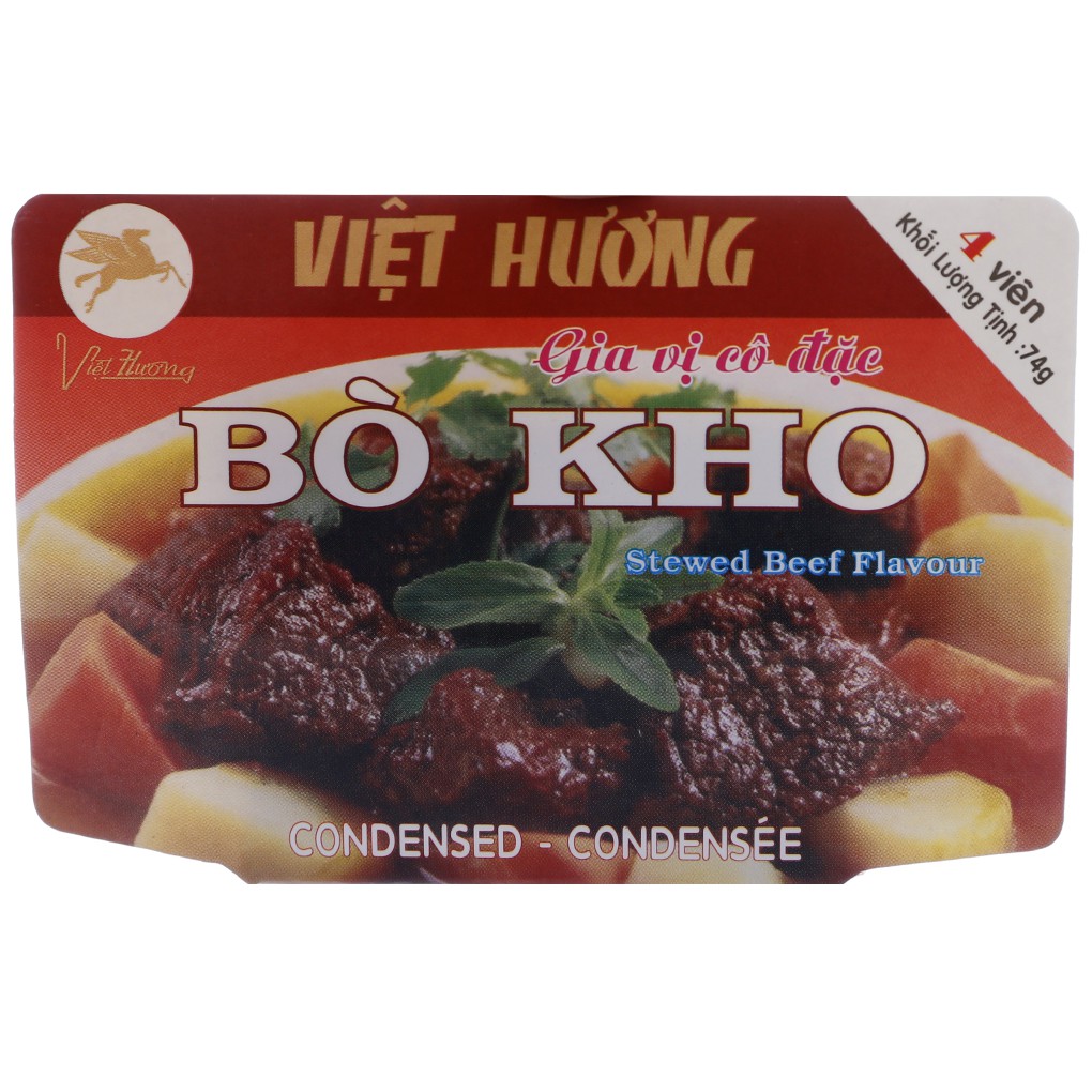 12 Viên Gia vị Bò kho Việt Hương hộp 74g