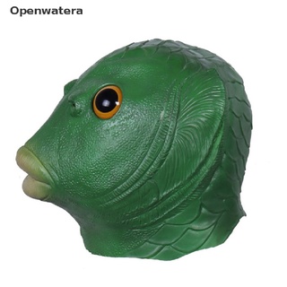 Mặt nạ hóa trang hình đầu cá xanh lục vui nhộn