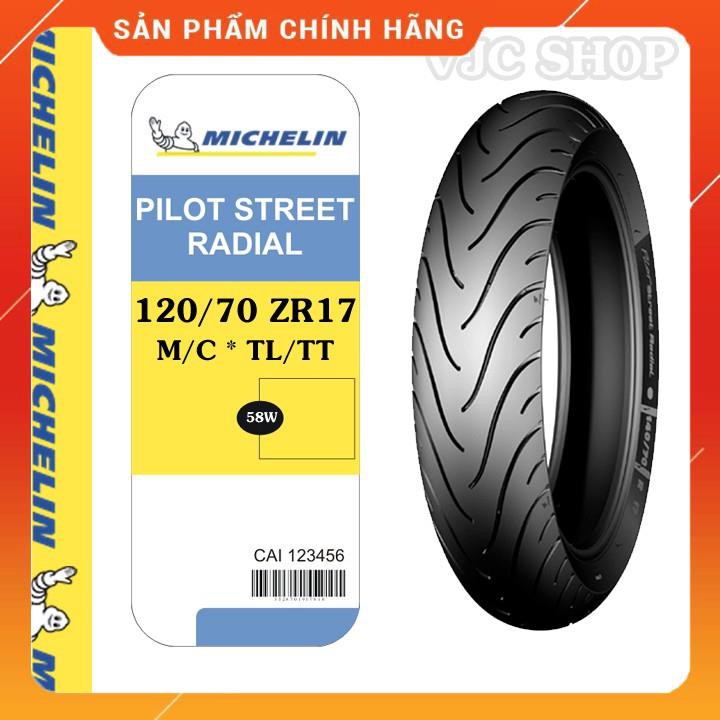 ( Vỏ ) Lốp xe mô tô Michelin 120/70 ZR17 M/C 58W Pilot Street Radial _ Lốp Trung Thành