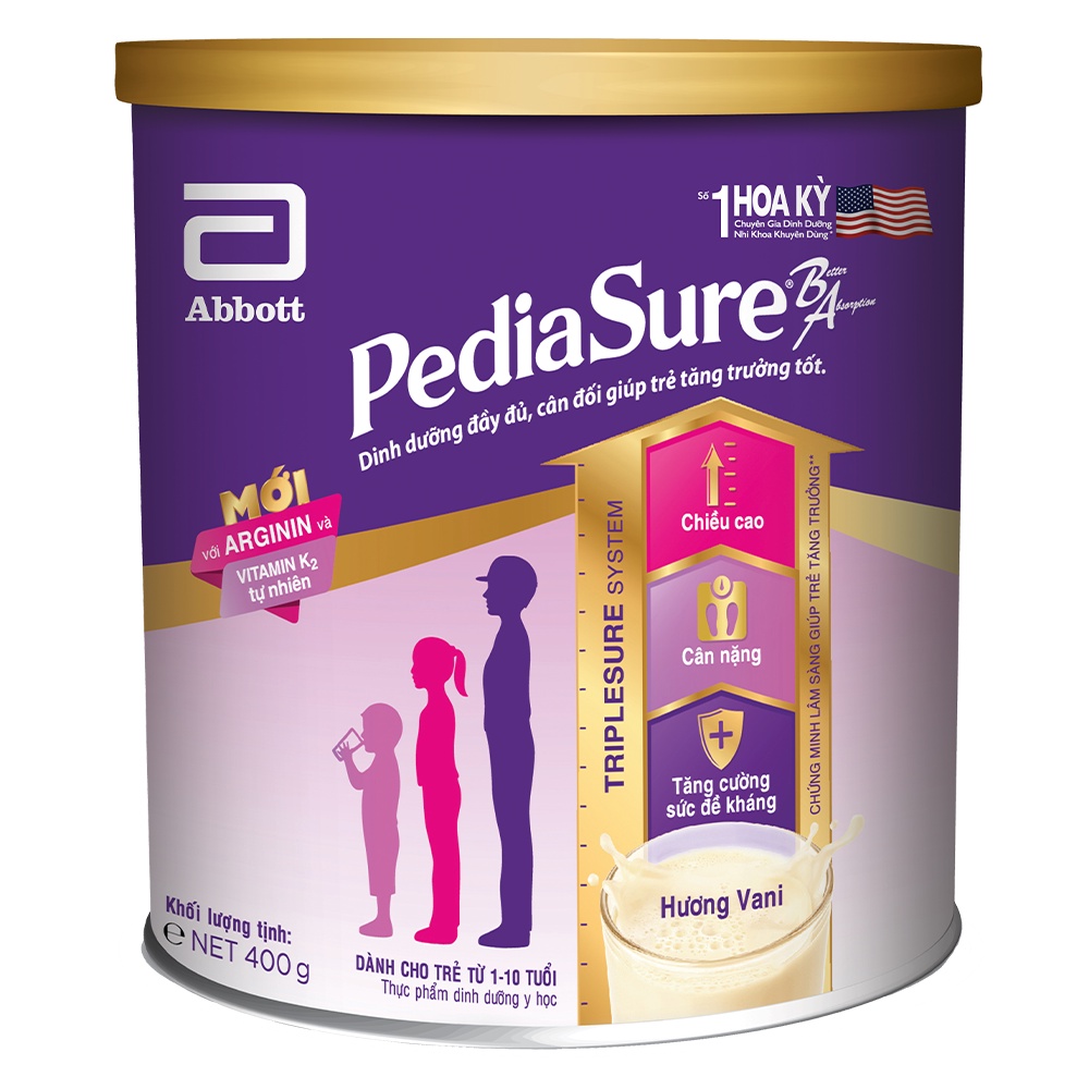 Sữa bột Pediasure 400g hương vani