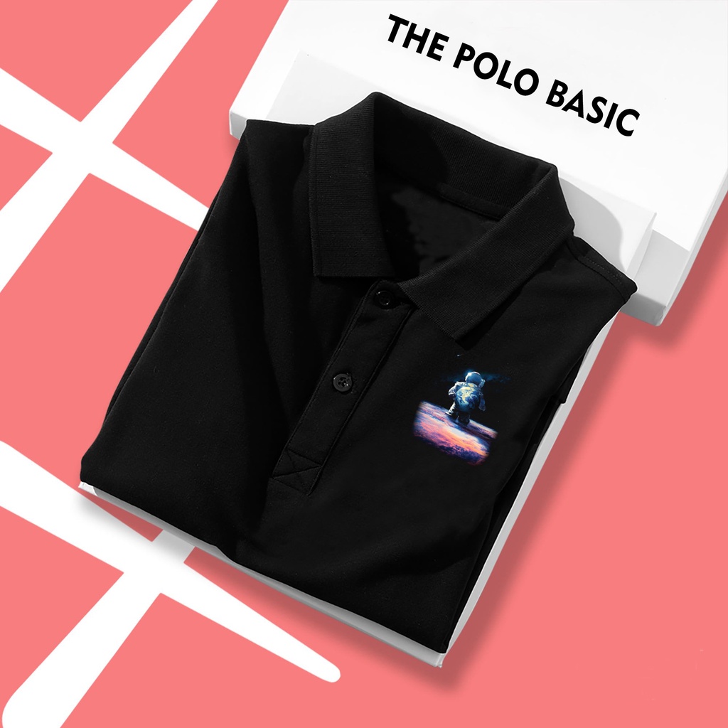 Áo thun Polo Hình Phi Hành Gia - Vải Cao Cấp Bigsize