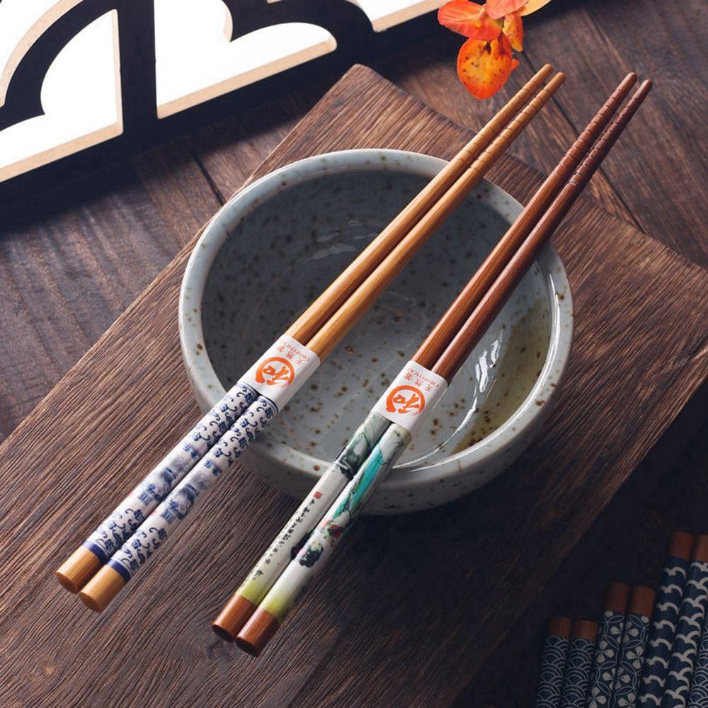 YIYU Đôi Đũa Tre Chống Trượt Phong Cách Trung Hoa