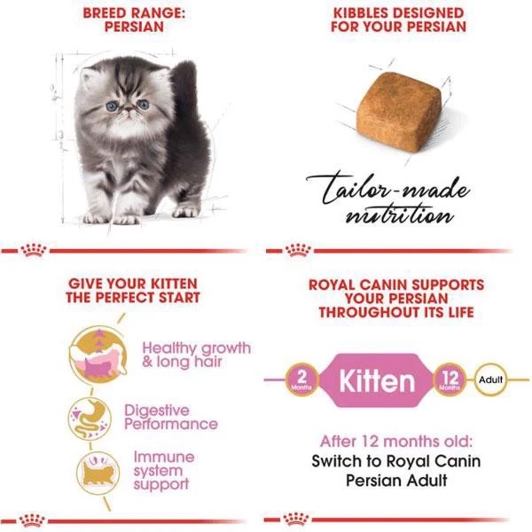 2kg - Hạt Persian Kitten Royal Canin cho Mèo con giống Ba Tư mặt tịt dưới 12 tháng - Thức ăn hạt cho mèo Royal Canin