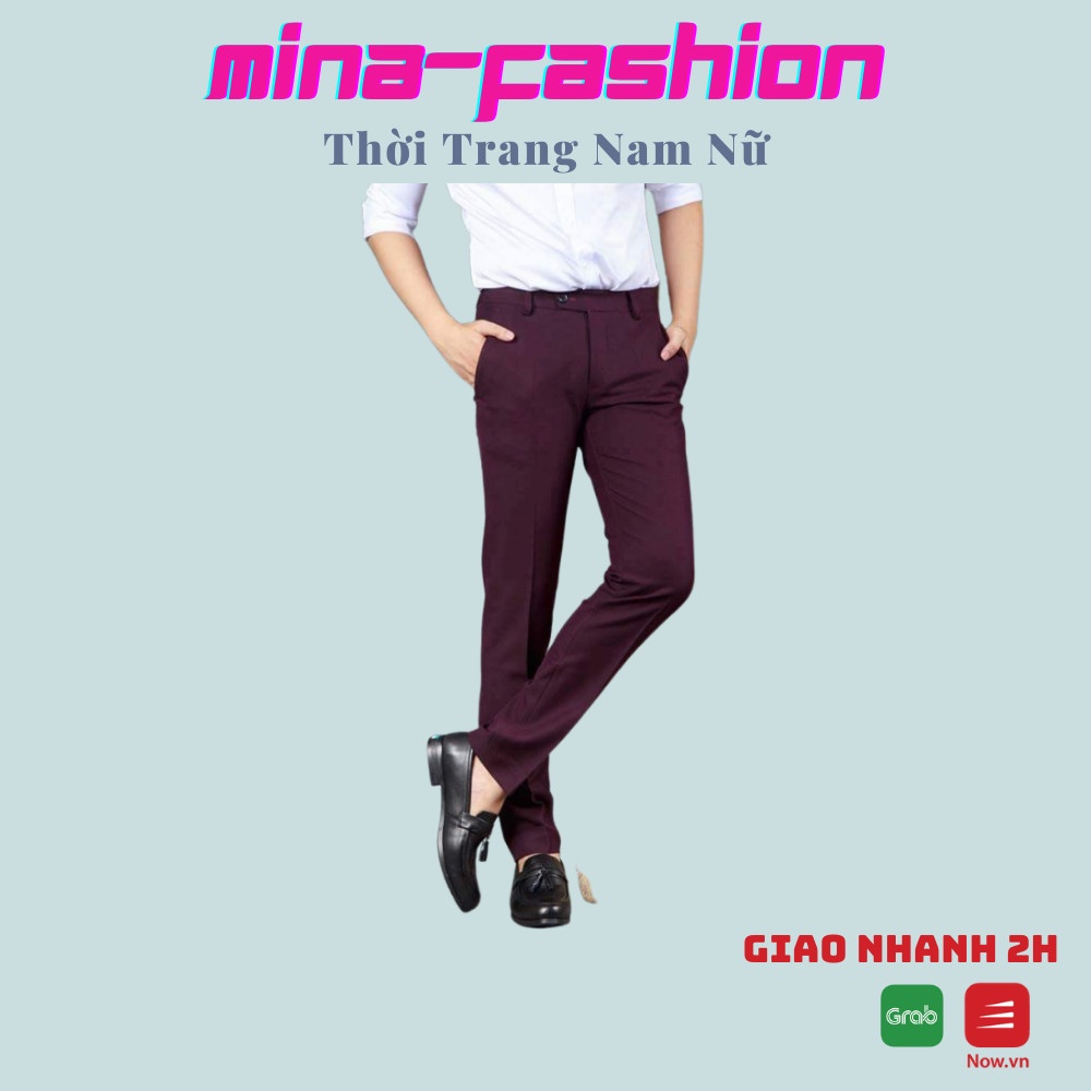 🌟HCM🌟🌺FREESHIP 99K🌺️ >--->Hot Hot Tụt Quần Âu Màu Bạc Dài Nam QTANA12<---< Mina-Fashion ⚡⚡⚡⚡⚡