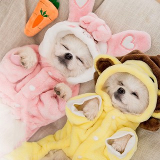 Áo Thỏ Lông Cừu Cho Chó Mèo Chất Mềm Mịn Siêu Cute