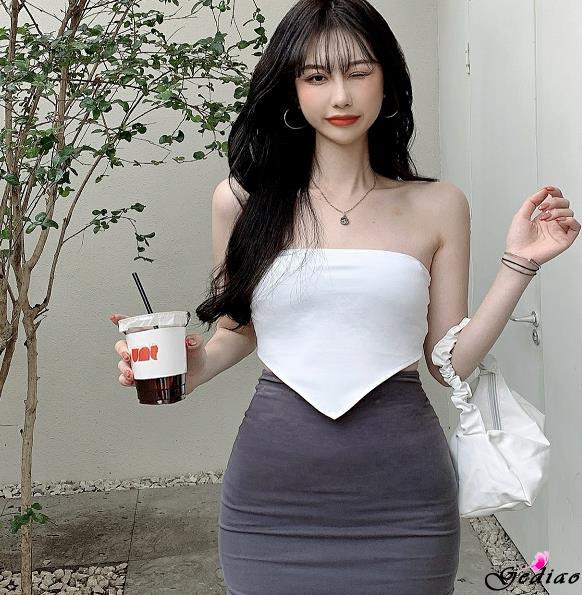 Áo Ống Cúp Ngực Màu Trơn Gợi Cảm Cho Nữ