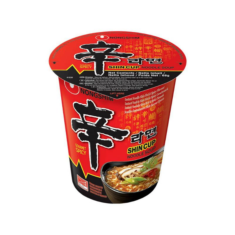 THÙNG  12 LY MÌ ĂN LIỀN SHIN RAM YUN NONGSHIM LY 68G