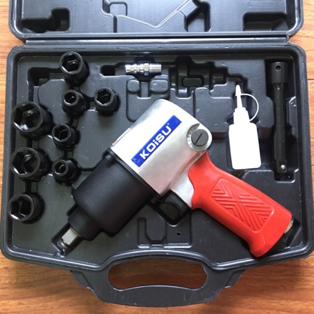 Bộ máy vặn ốc 2 búa kèm bộ khẩu khẩu hệ 1/2 inch hãng Kouritsu Nhật Bản lực siết 680 Nm, Bảo hành 12 tháng