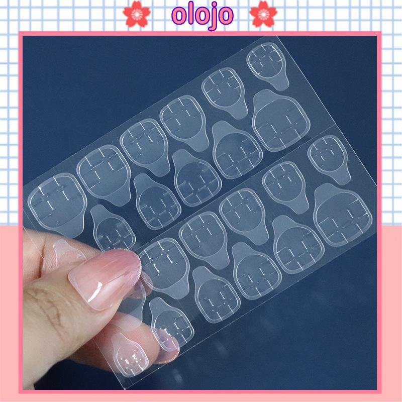 ⚜️Miếng keo dán móng giả bằng silicon trong suốt, loại 12/24 miếng dán