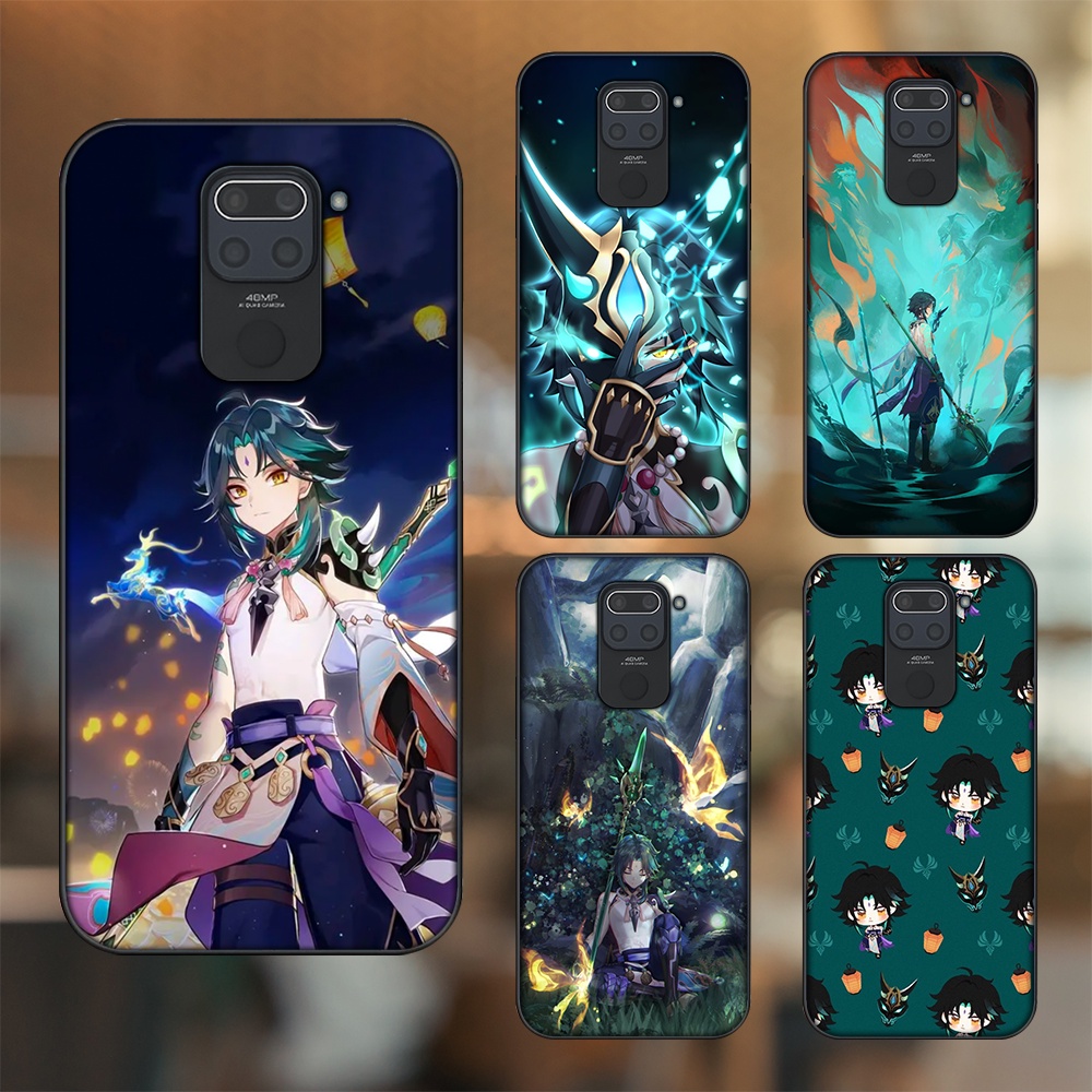 Ốp lưng Xiaomi Redmi Note 9 viền đen in hình Xiao Genshin Impact