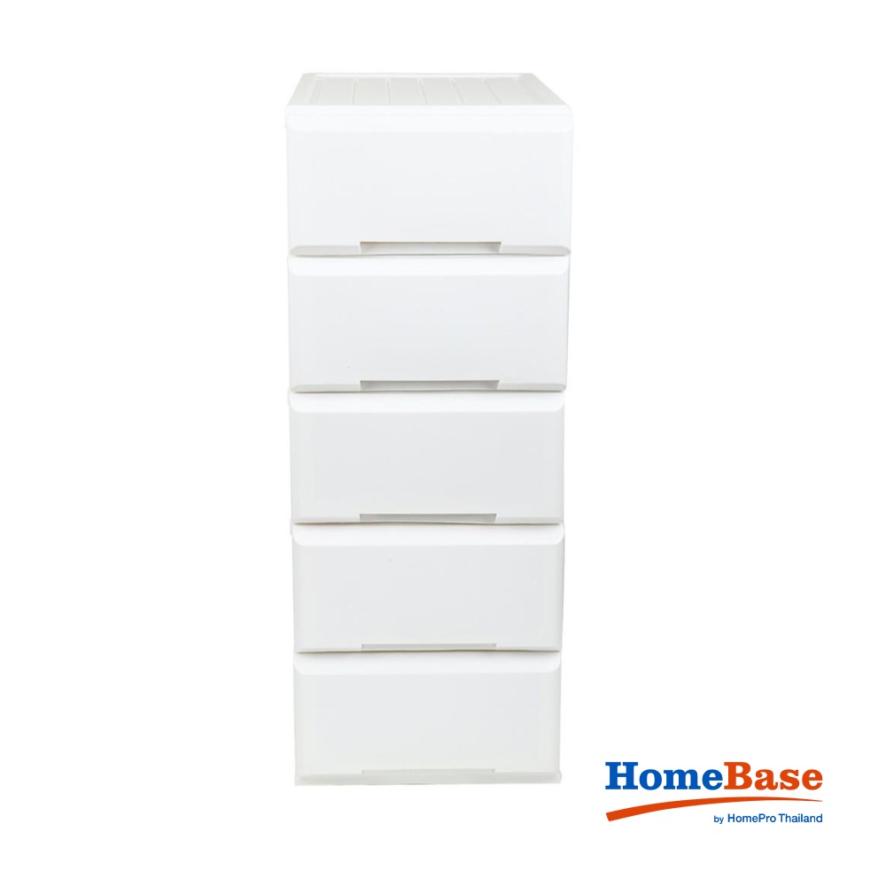 HomeBase SN Tủ nhựa 5 tầng Garden Thái Lan W40xH113xD50cm màu trắng