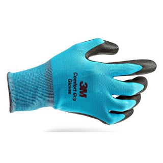 3M Comfort  Coated Work Gloves Grip Medium (Sky Blue, 10pcs) / Safety Work Glove