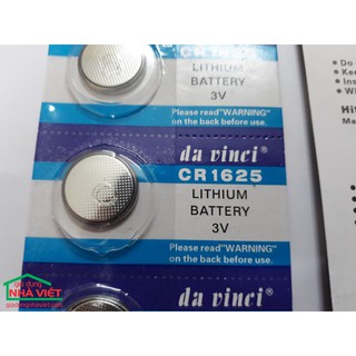VỈ 05 PIN CÚC ÁO LITHIUM CR1625