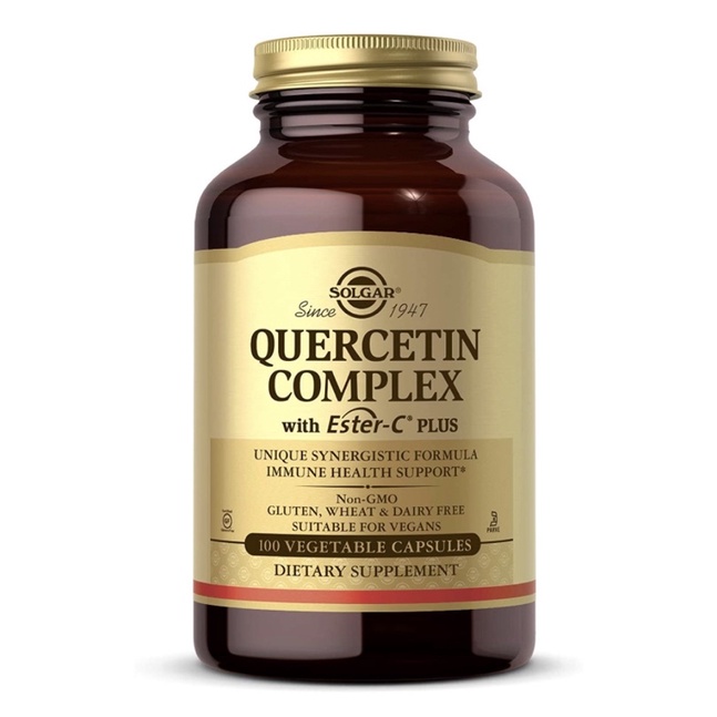 Viên chay hỗ trợ hệ miễn dịch Solgar Quercetin Ester-C Plus 100v USA