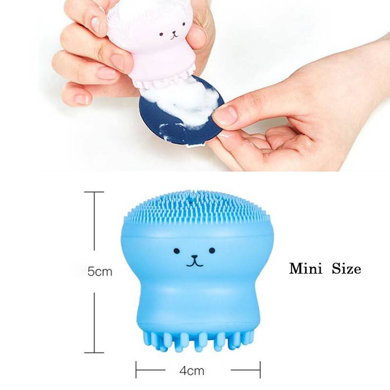 Cọ Silicon Rửa Mặt Bạch Tuột Tẩy Tế Bào Chết 12 Màu Tùy Chọn