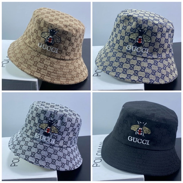 Mũ vành bucket 2 lớp gc thêu ong chữ thời trang nam nữ