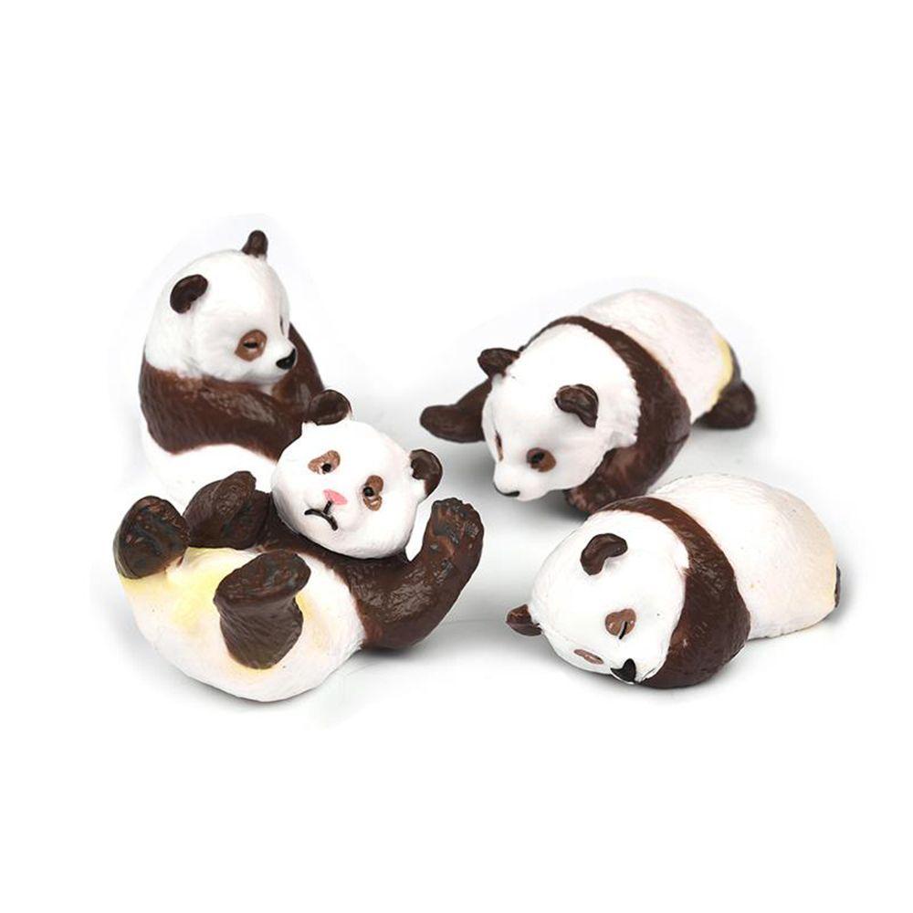 YIYU Đồ trang trí Gấu Trúc Bằng Nhựa Dễ Thương Trang Trí Tiểu Cảnh DIY