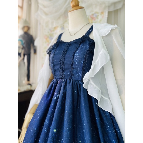 Đầm lolita Starry Sky bầu trời đom đóm phong cách Nhật Bản
