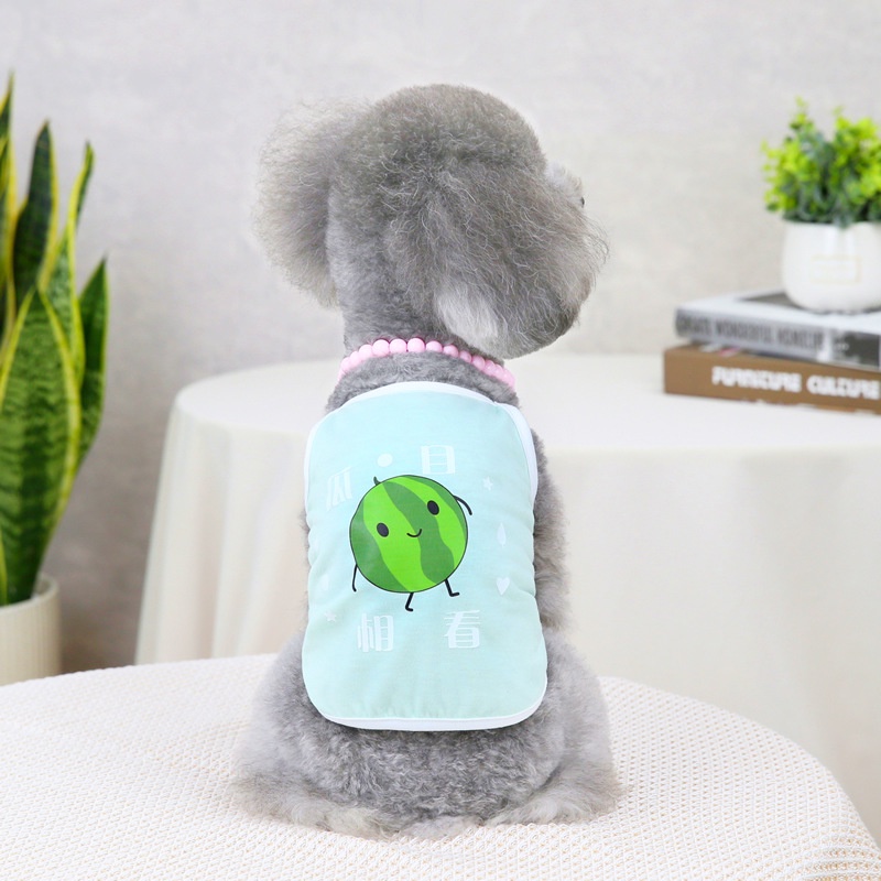 áo 2 dây màu trái cây cho chó mèo