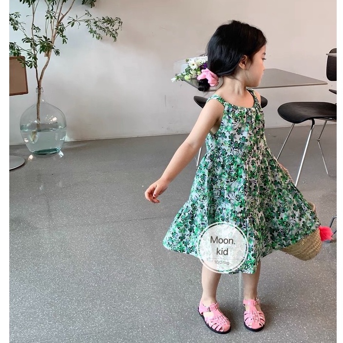 Váy hoa 2 dây cho bé gái 8-20kg