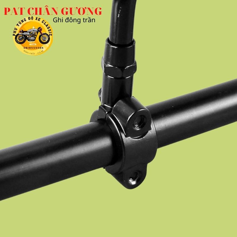 Giá gắn chân gương 10mm, cùm gắn gương kiểng cho ghi đông trần 22mm xe máy độ