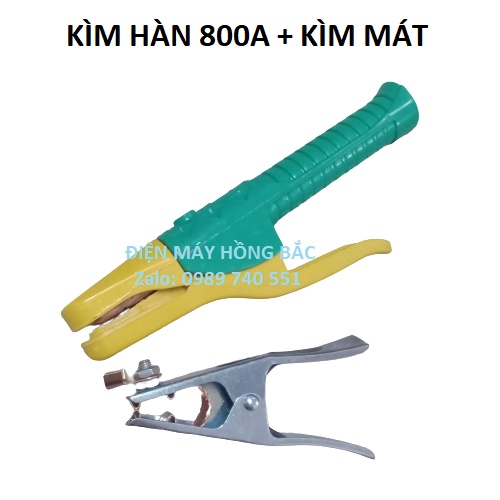 Kìm hàn que 800A loại tốt má đồng và kìm kẹp mát máy hàn