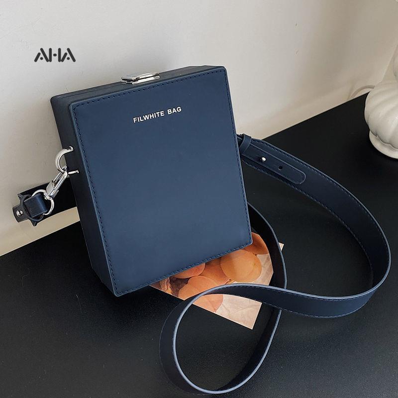 Túi đeo chéo AHA official đựng điện thoại màu trơn thiết kế đơn giản thời trang dành cho