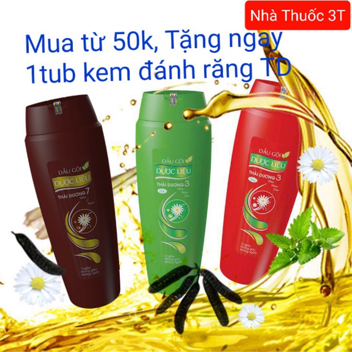 [Dầu gội Thái Dương] Dầu gội Dược liệu Thái Dương, hết rụng tóc, sạch gàu, suôn mượt.